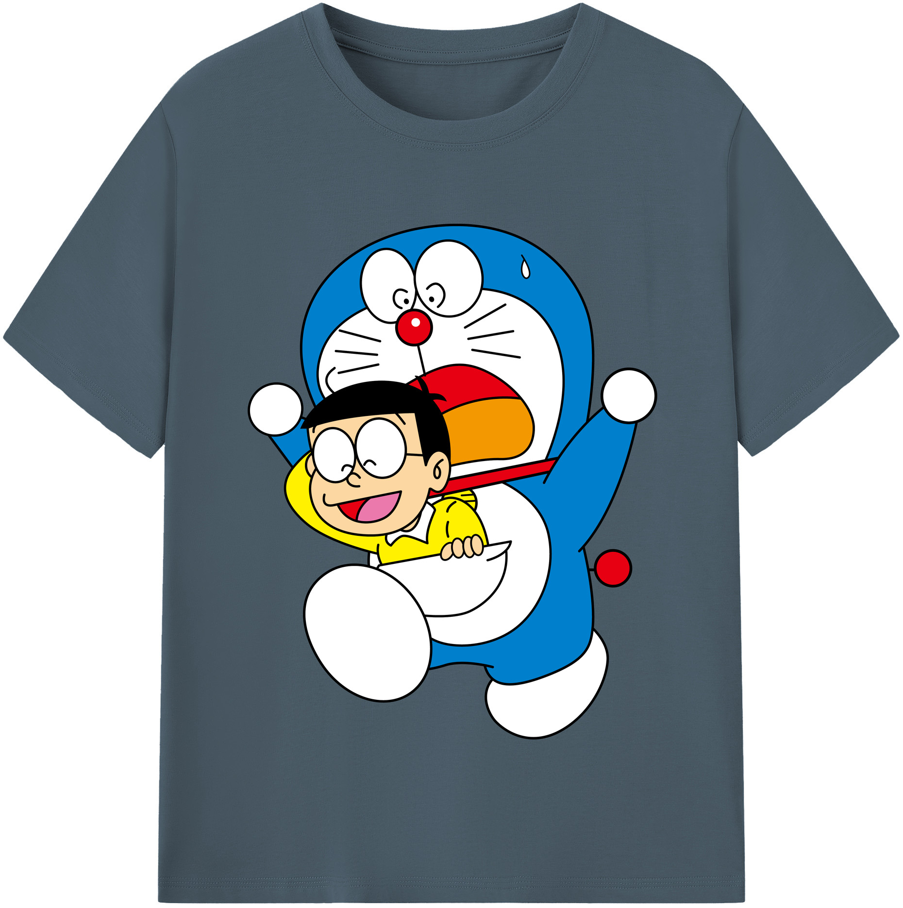 （画像用） ドラえもん Doraemon 綿100％半袖Tシャツ（フロントプリント）